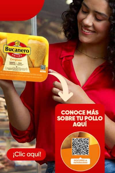 Ubicación del código QR para saber el origen del pollo