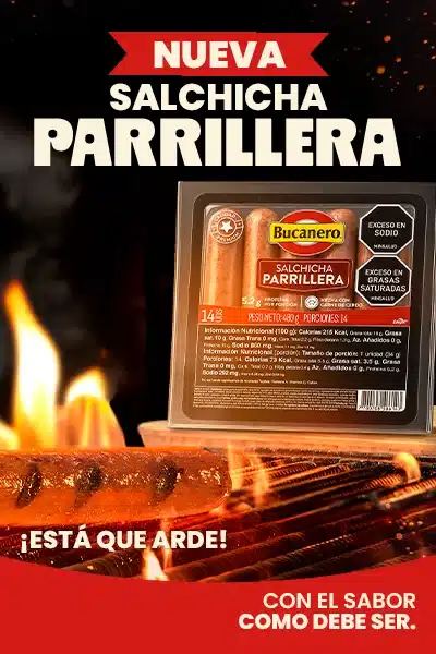 Nueva salchicha parrillera de Pollo Bucanero